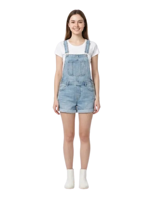 Denim Short Overalls